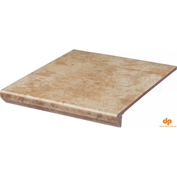 Сходинка з капіносом пряма Ilario Beige 30x33 код 1213 Ceramika Paradyz