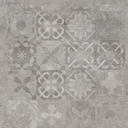 Плитка керамогранітна Softcement Silver Decor Patchwork RECT 597x597x8 Cerrad