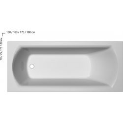Ванна прямокутна DOMINO II 180x80