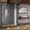 Душові двері двохелементні BLSDP2-110 Transparent Black RAVAK