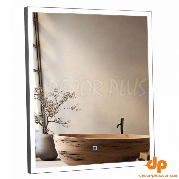 Дзеркало LUCE 60х70 sensor з підсвіткою, black