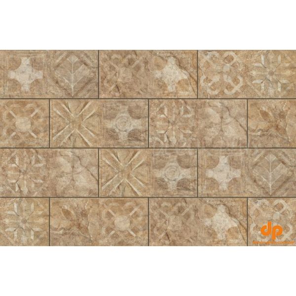 Плитка фасадна Torstone Brown Decor 148x300x9 Cerrad