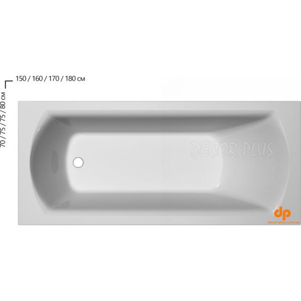 Ванна прямокутна DOMINO II 170х75