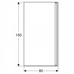 Штора д/ванн GEO 80*150,  прозоре скло