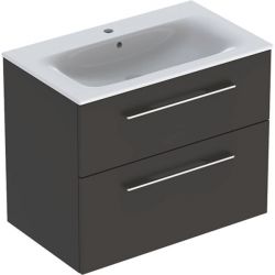 Шафка з умивальником 80 Selnova Square Slim rim Anthracite 501.241.00.1 Geberit