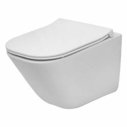 Чаша підвісного унітазу GAP SQUARE Compacto Rimless+сидіння SLIM пов падіння
