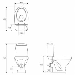 Чаша унітаза EKO Simple on, гор. злив без коробки