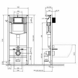 Інсталяційна с-ма SYSTEM 50 механічнад/унітазу, б/кнопки