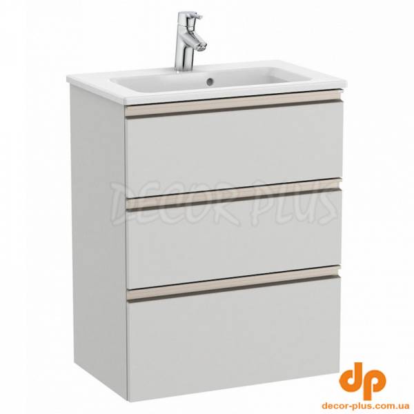 Раковина GAP-N Compacto 60см, з/о+шафка 3 шухляди, сірий мат