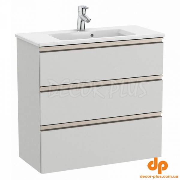 Раковина GAP-N Compacto 80см, з/о+шафка 3 шухляди, сірий мат
