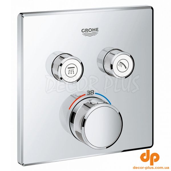 Верхня частина термостату GROHTHERM SMARTCONTROL душ, д/35600, 2 виходи, хром