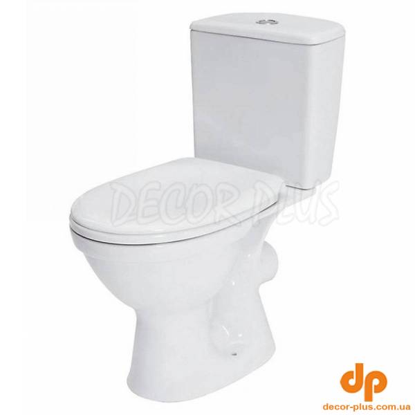 Компакт COMPACT 902 MERIDA 011 3/6 TS PP METAL HINGES UA з поліпропіленовим сидінням з мет.кріпл., горизонтальний випуск, нижній