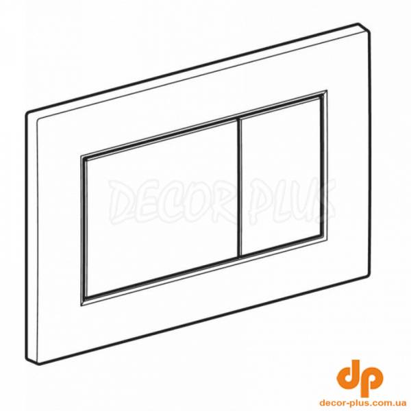 115.660.DW.1 Sigma01 square Клавіша змиву, подвійний змив, чорний глянець (1 сорт)