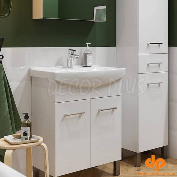 K119-078 Умивальник меблевий CERSANIA 50 з отвором для змішувача, з переливом, білий глянець (коробка) (1 сорт)