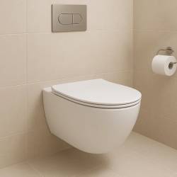 4010511 DO IT Підвісний безобідковий унітаз з кришкою soft-close, Vortex Flush, білий глянець (1 сорт)