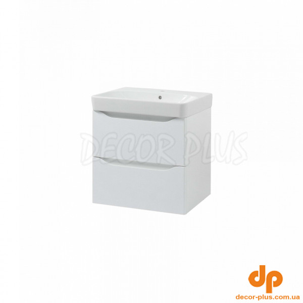 Шафка з умивальником 60 Smile Square White matt SM-60 ПБ+500.229.01.1 Air-Line