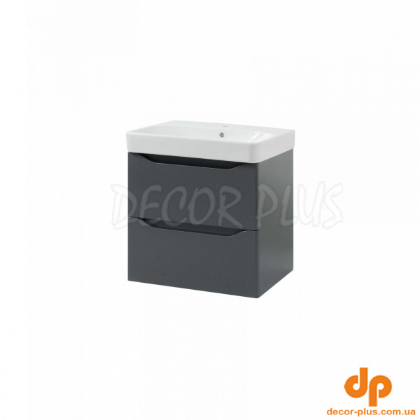 Шафка з умивальником 60 Smile Square Grey matt SM-60 ПС+500.229.01.1 Air-Line