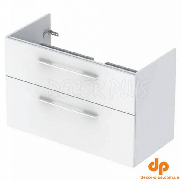 Шафка SELNOVA Square 98,8см,slim rim, під раковину 100см, 2 шухляди, білий