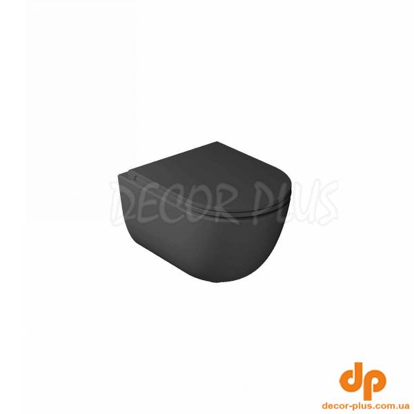 Унітаз підвісний Dream Vortex з кришкою soft-close Black Satin GALASSIA