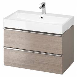Шафка VIRGO 80 під раковину MODUO/CREA/COMO 80 (ручки хром), сіра