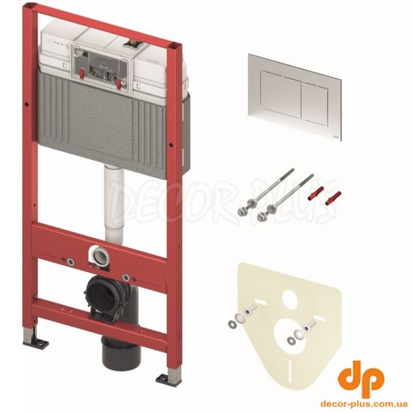9.400.412 Комплект TECEbase (інсталяція+панель змиву Tecenow хром глянцевий +кріплення+ звукоізоляційна прокладка), 1120 мм