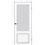 Міжкімнатні двері KORFAD LORETTO GLASS Біла емаль Скло Сатин Текстура шпону вертикальна