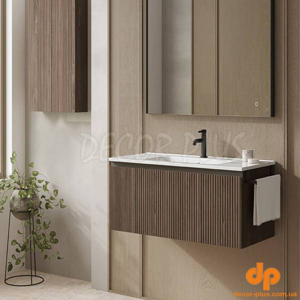 131789+126224  Тумба VORA 80  1 ящ, +   раковина біла ENZO,  WALNUT NOTE (1 сорт)