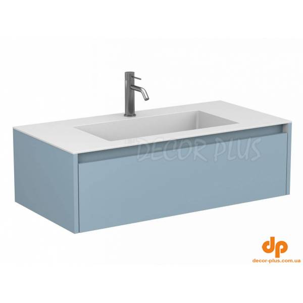 Тумба підвісна UNO блакитна з умивальником ERICA 1000