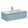 Тумба підвісна UNO блакитна з умивальником ERICA 1000