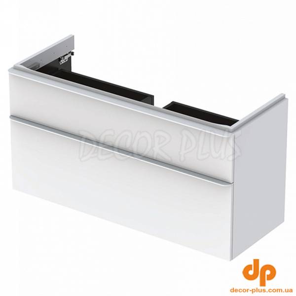 Шафка SMYLE SQUARE д/раковини 120 см, 2 шухляди, білий глянець