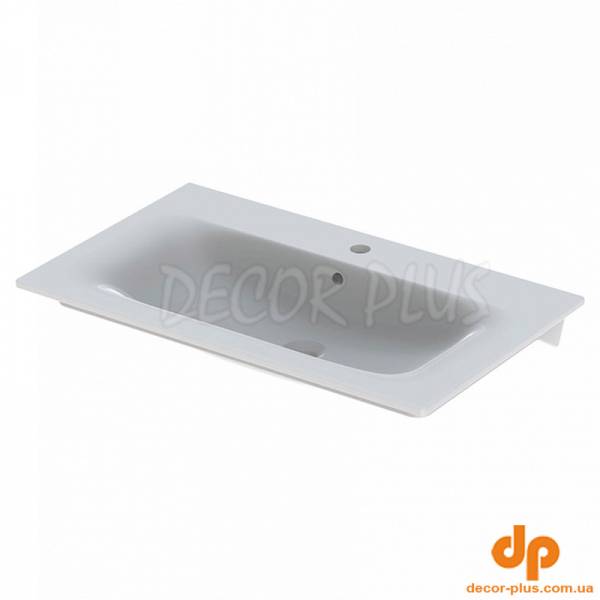 Раковина SELNOVA SQUARE 80см, slim rim з/о,  вбудована в стільницю