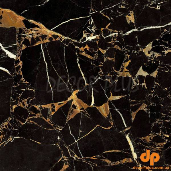Плитка керамогранітна 9АС580 Saint Laurent Чорний RECT 600x600x8 Golden Tile