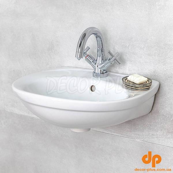 K44-137 EKO 2000 Раковина 50 з отвором для змішувача, білий глянець (плівка) (1 сорт)