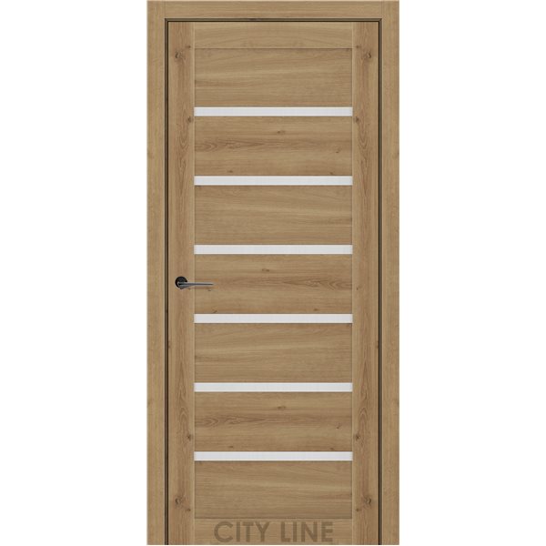 Двері міжкімнатні CITY LINE EXPRESS BROOKLYN Дуб Бостон Скло Сатин