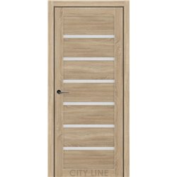 Двері міжкімнатні CITY LINE EXPRESS BROOKLYN Дуб Дорато Скло Сатин