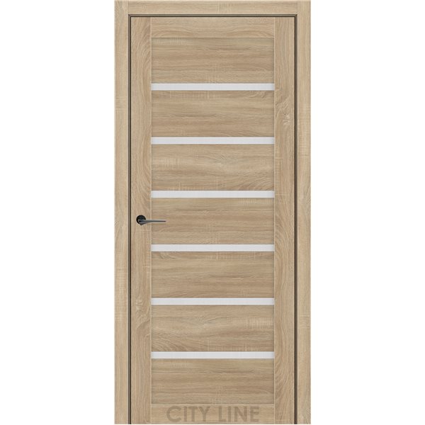 Двері міжкімнатні CITY LINE EXPRESS BROOKLYN Дуб Дорато Скло Сатин