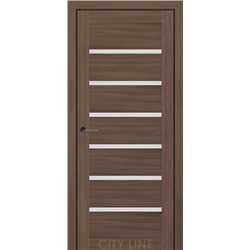 Двері міжкімнатні CITY LINE EXPRESS BROOKLYN Дуб Севілья Скло Сатин