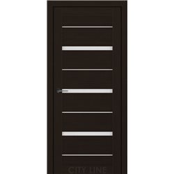 Двері міжкімнатні CITY LINE EXPRESS DENVER Венге Класик Скло Сатин