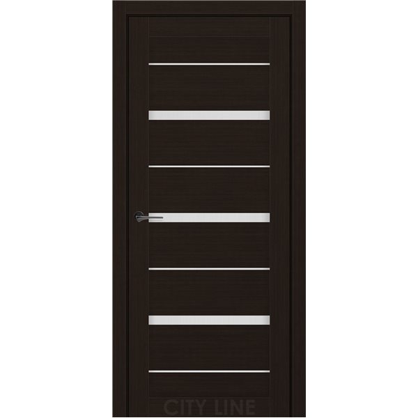Двері міжкімнатні CITY LINE EXPRESS DENVER Венге Класик Скло Сатин
