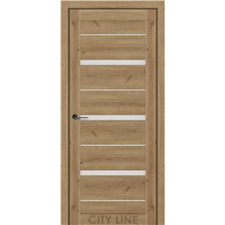 Двері міжкімнатні CITY LINE EXPRESS DENVER Дуб Бостон Скло Сатин