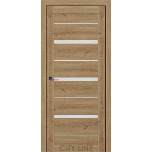 Двері міжкімнатні CITY LINE EXPRESS DENVER Дуб Бостон Скло Сатин