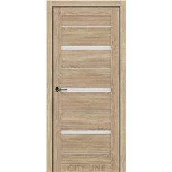 Двері міжкімнатні CITY LINE EXPRESS DENVER Дуб Дорато Скло Сатин