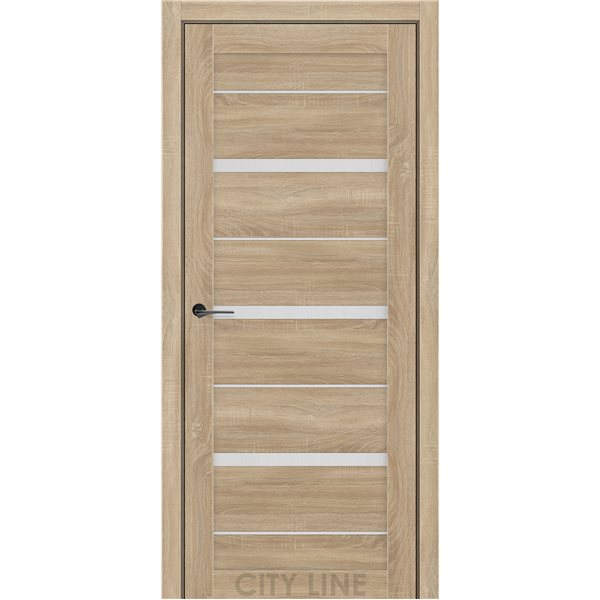 Двері міжкімнатні CITY LINE EXPRESS DENVER Дуб Дорато Скло Сатин