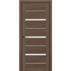 Двері міжкімнатні CITY LINE EXPRESS DENVER Дуб Севілья Скло Сатин