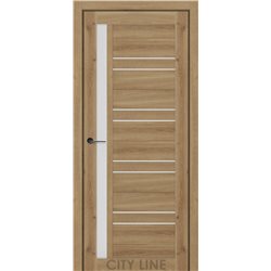 Двері міжкімнатні CITY LINE EXPRESS MILFORD Дуб Бостон Скло Сатин