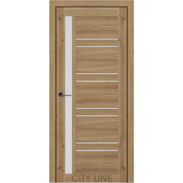 Двері міжкімнатні CITY LINE EXPRESS MILFORD Дуб Бостон Скло Сатин