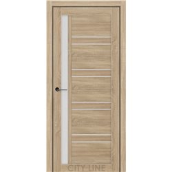 Двері міжкімнатні CITY LINE EXPRESS MILFORD Дуб Дорато Скло Сатин