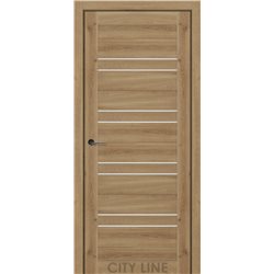 Двері міжкімнатні CITY LINE EXPRESS RAIMOND Дуб Бостон Скло Сатин