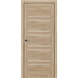 Двері міжкімнатні CITY LINE EXPRESS RAIMOND Дуб Дорато Скло Сатин