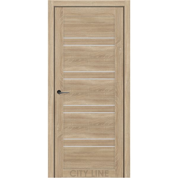 Двері міжкімнатні CITY LINE EXPRESS RAIMOND Дуб Дорато Скло Сатин